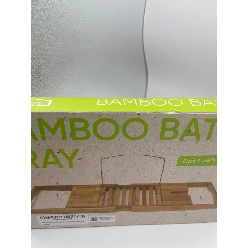 Homemaid Living Bamboo Bathtub Tray NEW